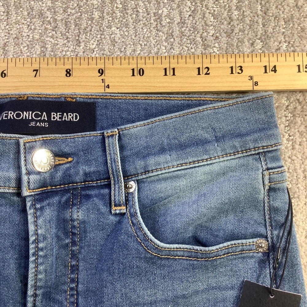 Veronica Beard Carson High Rise Ankle Flare Jeans French Kiss Blue Size 28 NWT - Picture 13 of 16